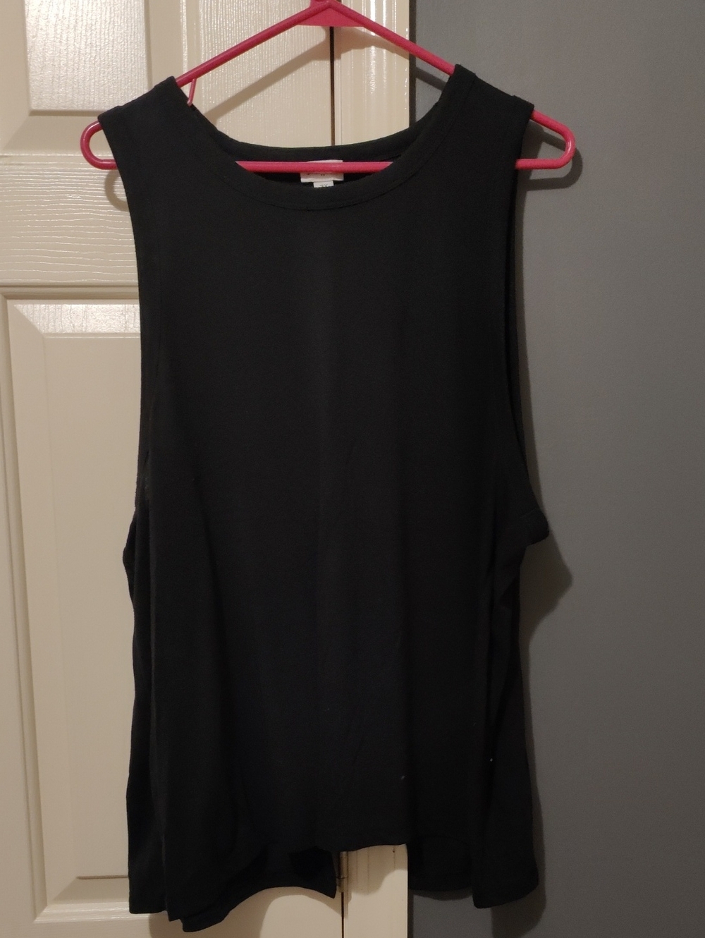 J. Crew Black Crewneck Sleeveless Tank Layered Open Back.